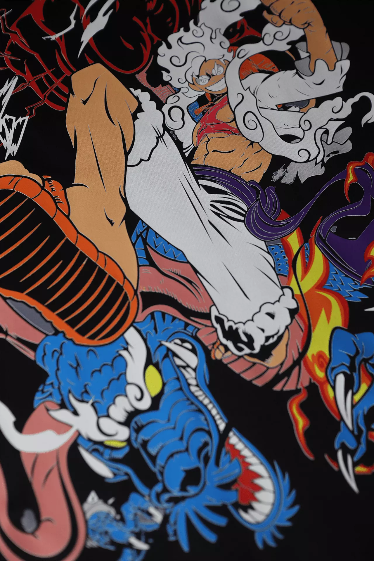 luffy vs kaido print yshirt