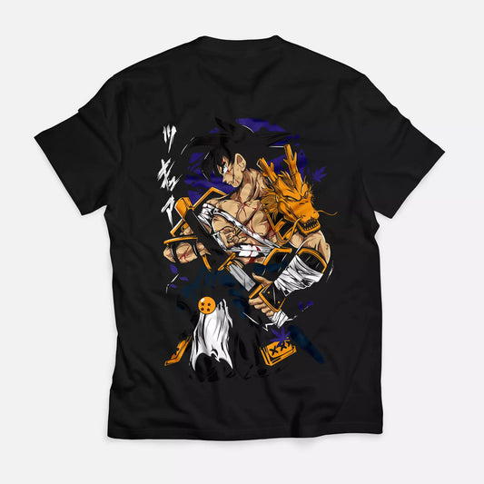 samurai goku tshirt back